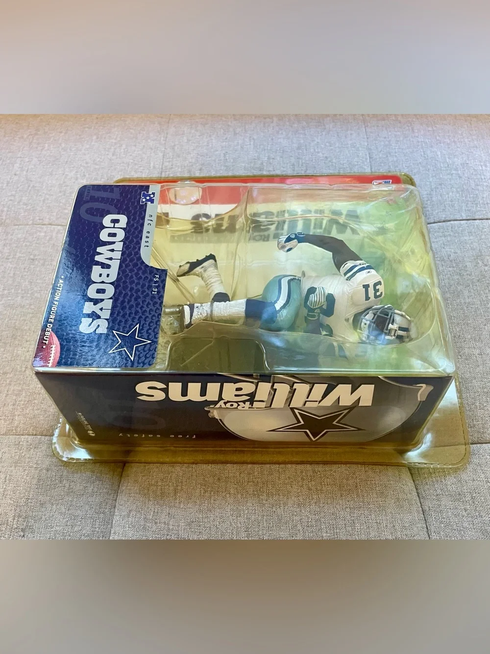 NIB Roy Williams Dallas Cowboys Blue Action Figure - Official NFL Toy